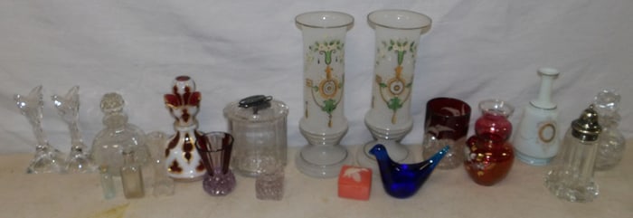 lot of glass items