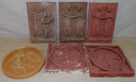 lot of ceramic wall plaques