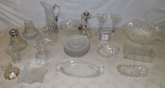 lot of glass items