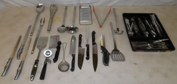 lot of kitchen utensils