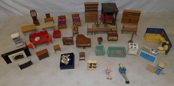 lot of doll furniture
