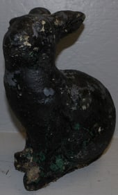 painted cast concrete bunny statue