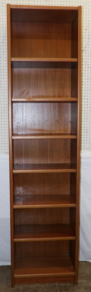 mid century modern Danish teakwood veneer bookshelf (1 of 6)