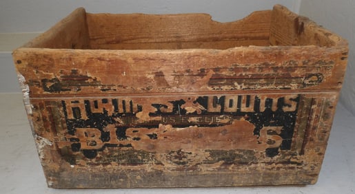 antique pine advertising box