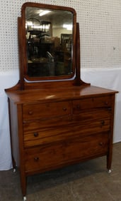 cherry dresser with mirror