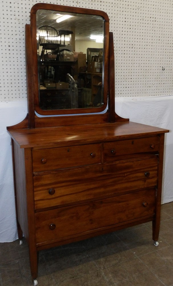 cherry dresser with mirror (1 of 4)