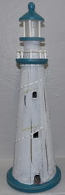 painted wood decorative light house