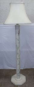 painted wood floor lamp