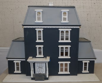 painted wood dollhouse