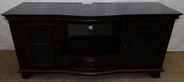 cherry glass door low cabinet