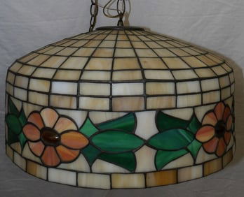 leaded stain glass chandelier