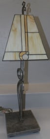 leaded stain glass lamp