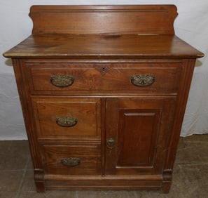 antique oak wash stand