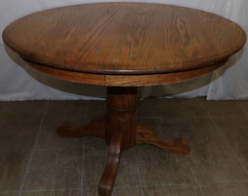 antique oak round dining table