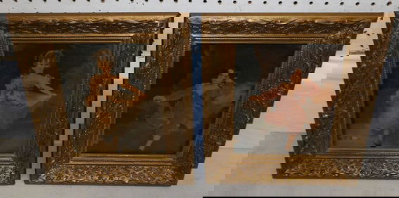 two gilded frame prints