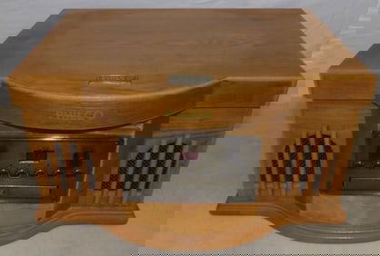 vintage type oak record player