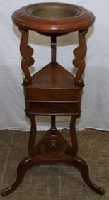 mahogany wig stand