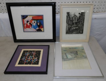 lot of framed prints