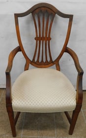mahogany shield back arm chair