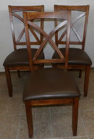 3 mahogany side chairs