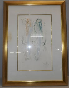 framed print signed "Salvador Dali"