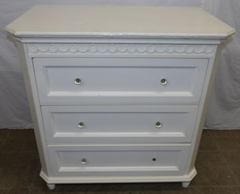 painted three drawer chest