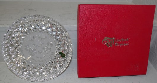 Waterford crystal Christmas tray in box