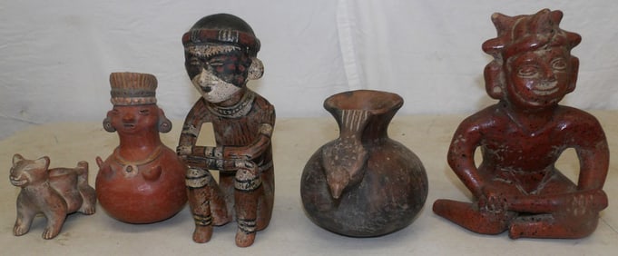 lot of pottery figures