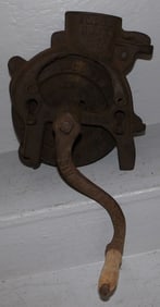 antique cast iron black hawk corn sheller