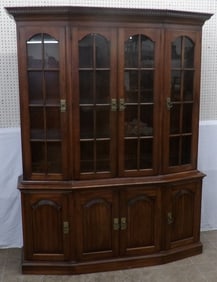 cherry two piece glass door china cabinet by Pennsylvania house
