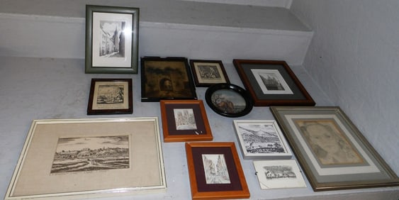 lot of small framed prints