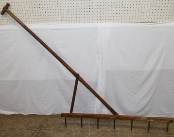 antique wood rake