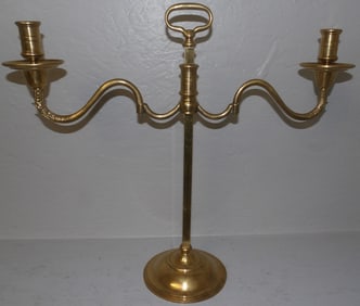 brass 2 light adjustable candelabra