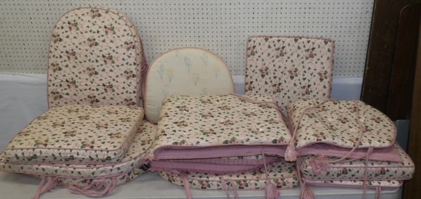lot of chair cushions