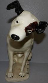 painted Victor nipper dog statue, (hairline in base)