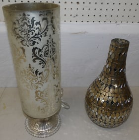 mercury glass lamp and mirror base