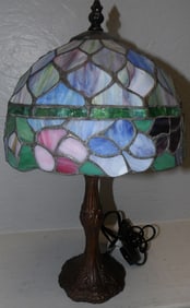 leaded stain glass Tiffany style lamp