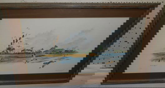 framed duck print pencil signed by artist
