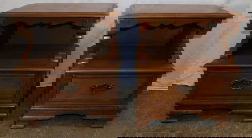pair of maple nightstands by Haywood Wakefield