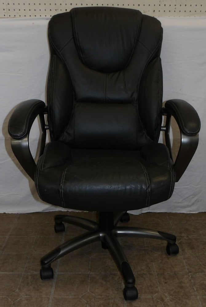 Office Chair: Office Chair . 44 1/4" H "ALL DESCRIPTIONS AND ANY CONDITION STATEMENT GIVEN BY LANGSTON AUCTION GALLERY ARE STRICTLY OPINIONS AND LANGSTON'S SHALL HAVE NO RESPONSIBILITY FOR ERRORS OR OMISSIONS. THE