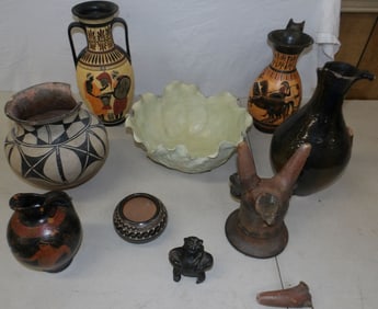 lot of pottery items
