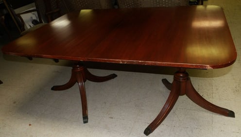 mahogany two pedestal dining table