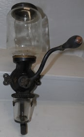 metal and glass coffee mill
