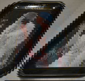 vintage painted metal Coca-Cola tray