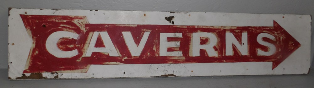 painted sign: painted sign. 47 1/4" x 10 1/4" "ALL DESCRIPTIONS AND ANY CONDITION STATEMENT GIVEN BY LANGSTON AUCTION GALLERY ARE STRICTLY OPINIONS AND LANGSTON'S SHALL HAVE NO RESPONSIBILITY FOR ERRORS OR OMISSION