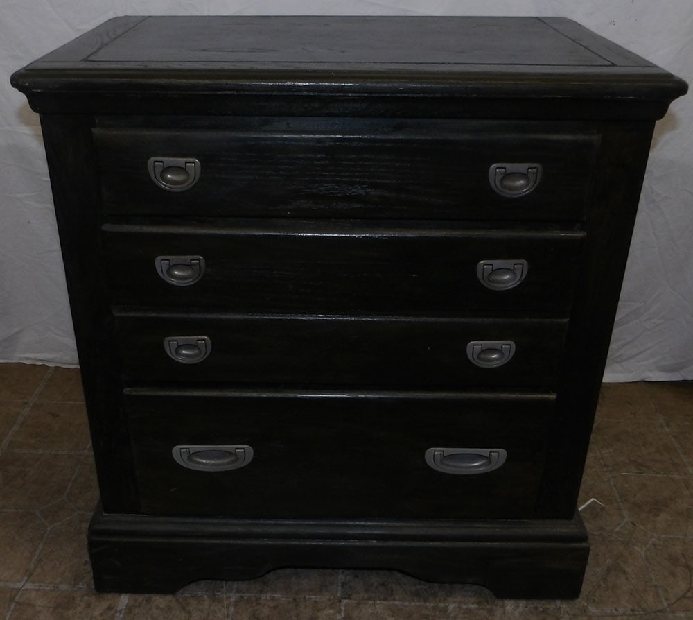 painted oak 3 drawer night stand by Bassett (1 of 3)