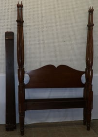 mahogany four poster full size bed with bolts and rails