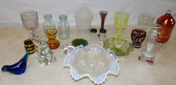 lot of glass items
