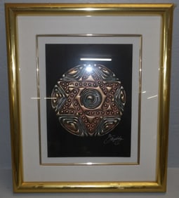 framed abstract signed by artist