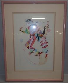 framed water color signed by the artist